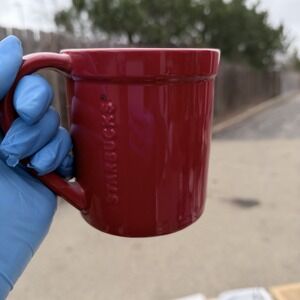 Authentic Starbucks red ceramic mug